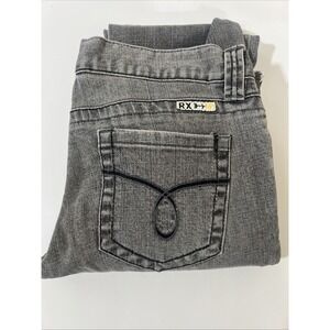 Roxy Gold Coast Skinny Fit Jeans Women's Size 5 Gray Stretch Mid Rise Denim